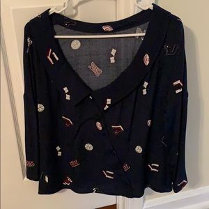 Zara blue blouse